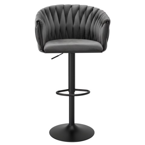 Hoker barowy Cofton Black grafitowy Velvet