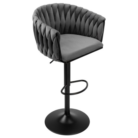 Hoker barowy Cofton Black grafitowy Velvet