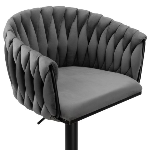 Hoker barowy Cofton Black grafitowy Velvet