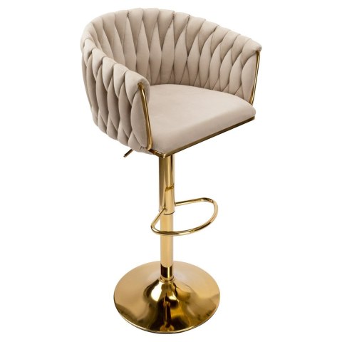 Hoker barowy Cofton Gold beżowy Velvet