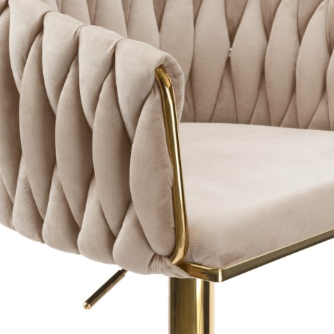 Hoker barowy Cofton Gold beżowy Velvet