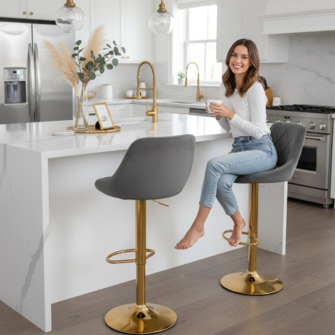 Hoker barowy Cydro Gold grafitowe Velvet