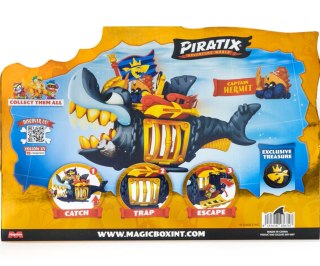 Mix Magic Box Toys 60141000 Piratix King Shark Golden Teeth Złoty Rekin z Klatką