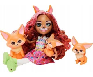 Mix Mattel Enchantimals HNT60 Zestaw Lalka Fennec Fox i Rodzina Lisków