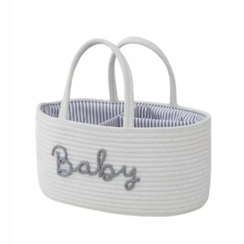 Organizer biały Baby na pieluszki torba dla mamy niemowlaka na pieluchy