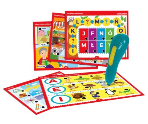 Clementoni Clementoni Gry Edukacyjne 50780 Mówiące Pióro 500 Pytań Litery i Słowa