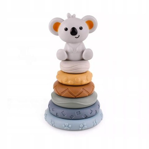 Klocki sensoryczne gumowe miękkie Montessori wieża piramida 13 el