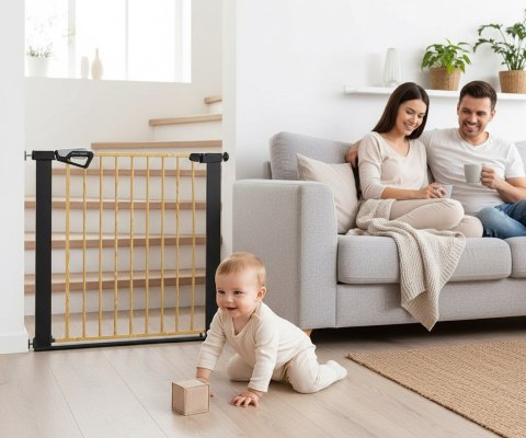 Milly Mally Milly Mally Bramka zabezpieczająca Barierka na schody Guardy 83 Black Natural