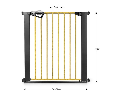 Milly Mally Milly Mally Bramka zabezpieczająca Barierka na schody Guardy 83 Black Natural