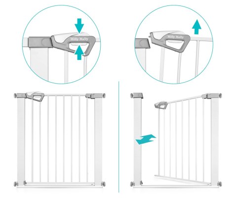 Milly Mally Milly Mally Bramka zabezpieczająca Barierka na schody Guardy 83 White