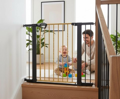 Milly Mally Milly Mally Bramka zabezpieczająca Barierka na schody z rozszerzeniami Guardy 104 Black Natural