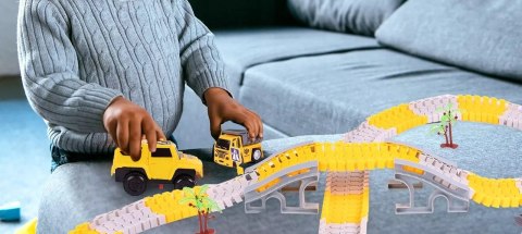 Tor samochodowy Budowlany 255 el. - auta pojazdy budowy zestaw dla dzieci