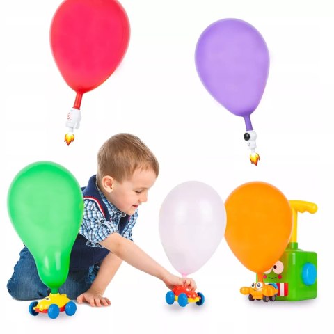 Wyrzutnia balonowa samochód żabka + pompka zestaw aerodynamiczny 12 balonów