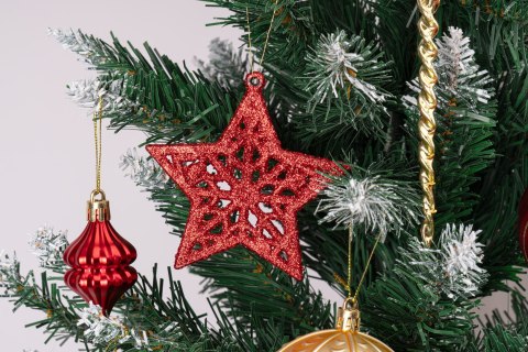 Zestaw bombek choinkowych MARIEN CZERWONO-ZŁOTY 70 sztuk