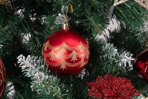 Zestaw bombek choinkowych MARIEN CZERWONO-ZŁOTY 70 sztuk