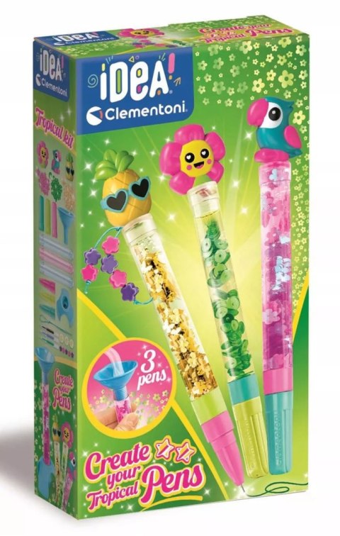 Clementoni zestaw kreatywny mini fabryka długopisów tropikalny