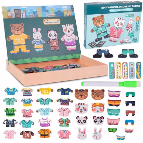 Edukacyjne Puzzle Magnetyczne Rodzinka - Kreatywna Zabawa