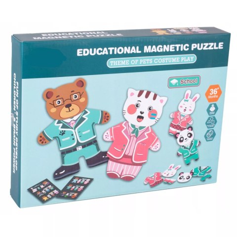 Edukacyjne Puzzle Magnetyczne Rodzinka - Kreatywna Zabawa