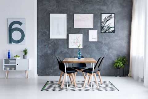 Komplet krzeseł K-NANTES DSW - 4 sztuki - czarny