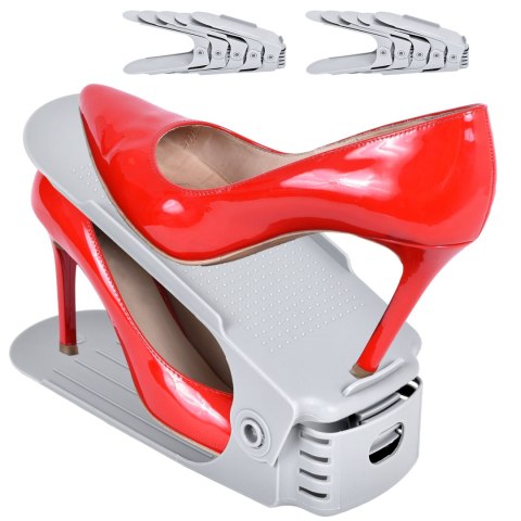 Komplet regulowanych uchwytów na buty 10 sztuk szary