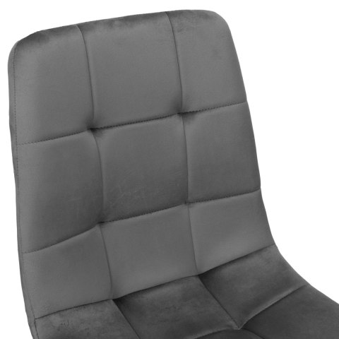 Krzesło welurowe MONTANA VELVET grafitowe