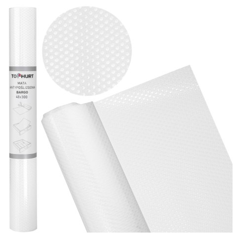 Mata antypoślizgowa do szuflad BARGO 48 x 300 cm biała