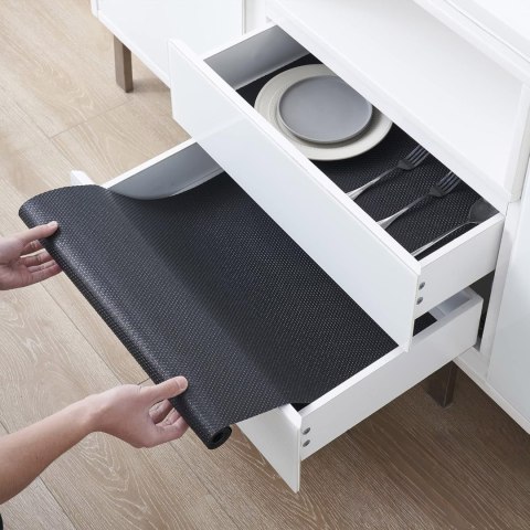 Mata antypoślizgowa do szuflad BARGO 48 x 300 cm czarna