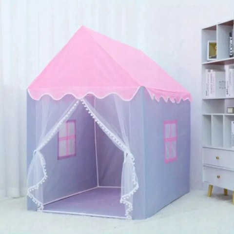 Namiot domek dla dziewczynki | Podłoga dwa okna, przytulny kącik zabaw