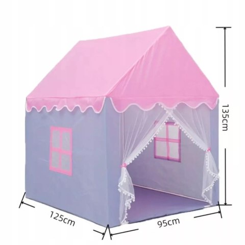 Namiot domek dla dziewczynki | Podłoga dwa okna, przytulny kącik zabaw