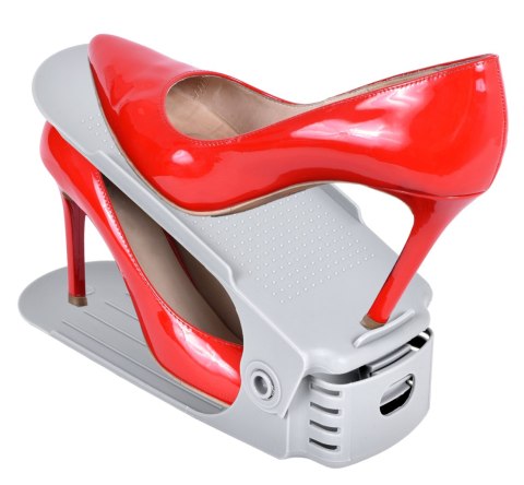 Regulowany organizer uchwyt stojak na buty szary