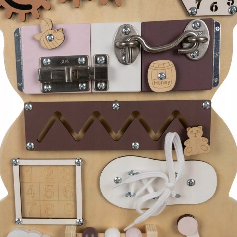 Tablica manipulacyjna sensoryczna miś - rozwój i nauka