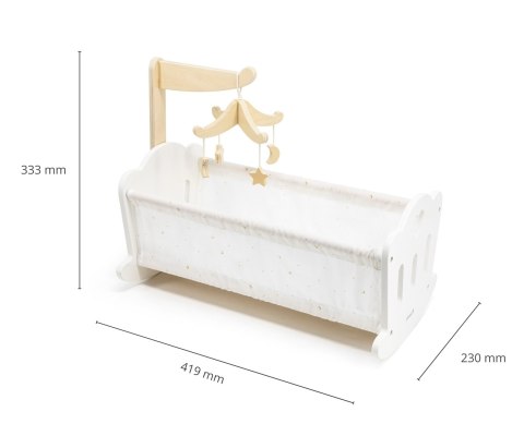 Viga Viga 44235 PolarB Drewniana Kołyska-łóżeczko dla lalek