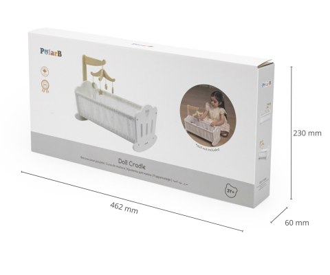 Viga Viga 44235 PolarB Drewniana Kołyska-łóżeczko dla lalek