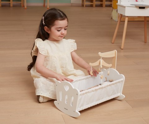 Viga Viga 44235 PolarB Drewniana Kołyska-łóżeczko dla lalek
