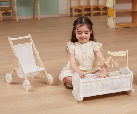 Viga Viga 44235 PolarB Drewniana Kołyska-łóżeczko dla lalek