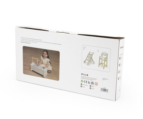 Viga Viga 44235 PolarB Drewniana Kołyska-łóżeczko dla lalek