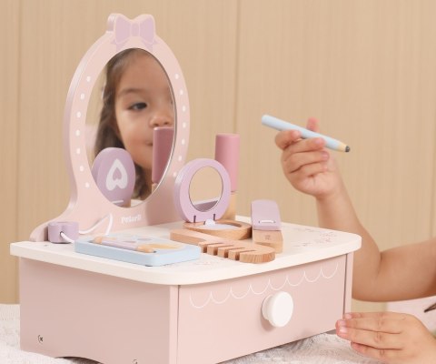 Viga Viga 44271N PolarB Drewniana toaletka z akcesoriami do zabawy