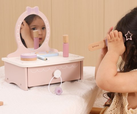 Viga Viga 44271N PolarB Drewniana toaletka z akcesoriami do zabawy