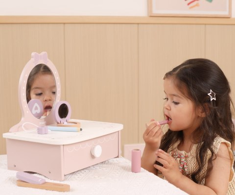 Viga Viga 44271N PolarB Drewniana toaletka z akcesoriami do zabawy