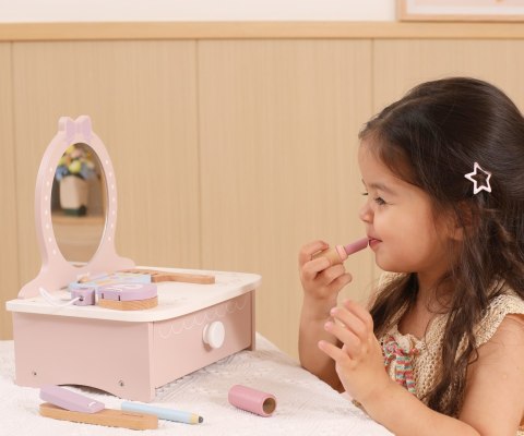 Viga Viga 44271N PolarB Drewniana toaletka z akcesoriami do zabawy