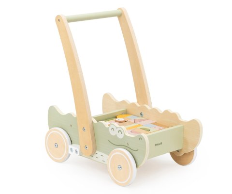 Viga Viga 44278 PolarB Drewniany pchacz krokodyl z klockami