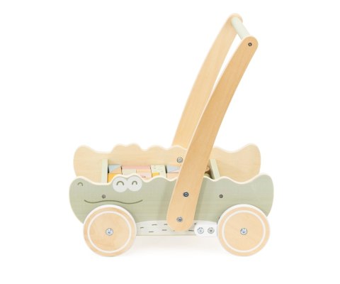 Viga Viga 44278 PolarB Drewniany pchacz krokodyl z klockami