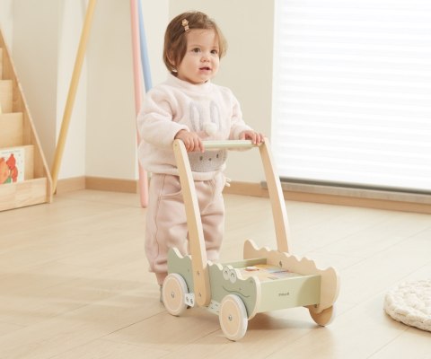 Viga Viga 44278 PolarB Drewniany pchacz krokodyl z klockami