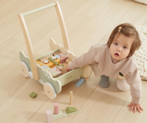 Viga Viga 44278 PolarB Drewniany pchacz krokodyl z klockami