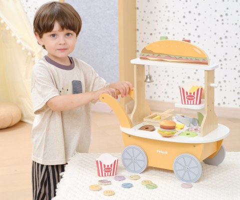Viga Viga 44280 PolarB Mały Burger Bar - Drewniany Wózek Kulinarny