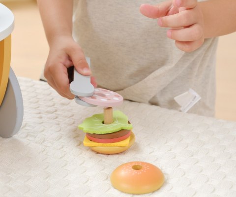 Viga Viga 44280 PolarB Mały Burger Bar - Drewniany Wózek Kulinarny