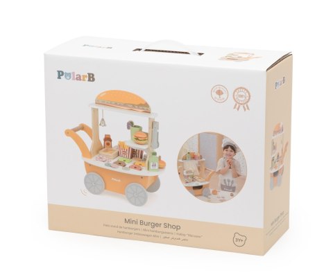 Viga Viga 44280 PolarB Mały Burger Bar - Drewniany Wózek Kulinarny