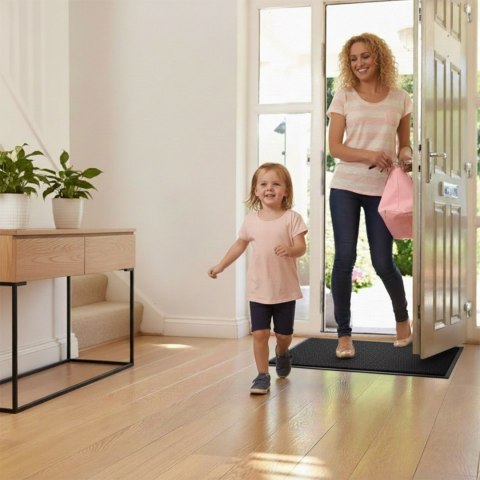 Wycieraczka do butów wejściowa pod drzwi 40x60 cm NEILA szara