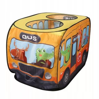 Duży namiot dla dzieci do zabawy Wesoły Autobus samo rozkładający się