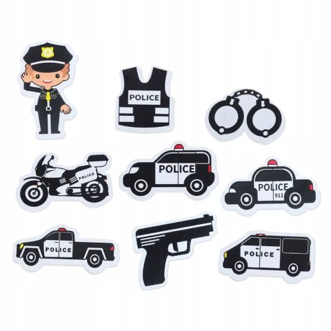 Grube piankowe policyjne naklejki do wanny do kąpieli policja